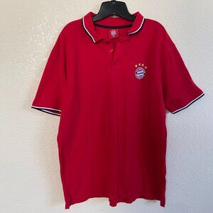 FC Bayern Munchen Soccer 3XL XXXL Polo Shirt Red NWOT  New without tags